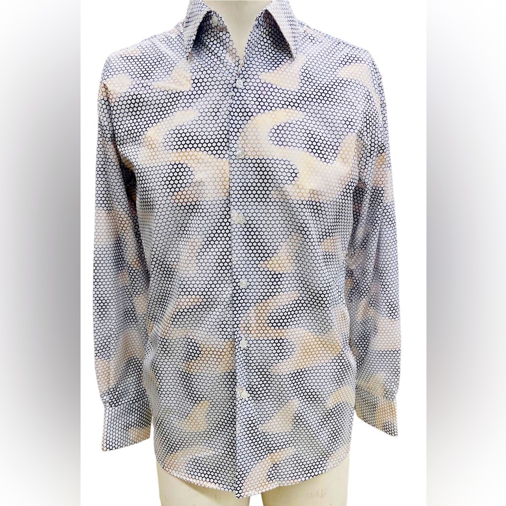 Men’s Metallic Button Dress Down Shirt